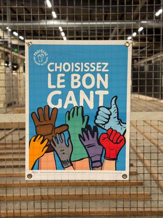 Vue d'une affiche INRS.