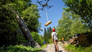 Le drone prend son envol
