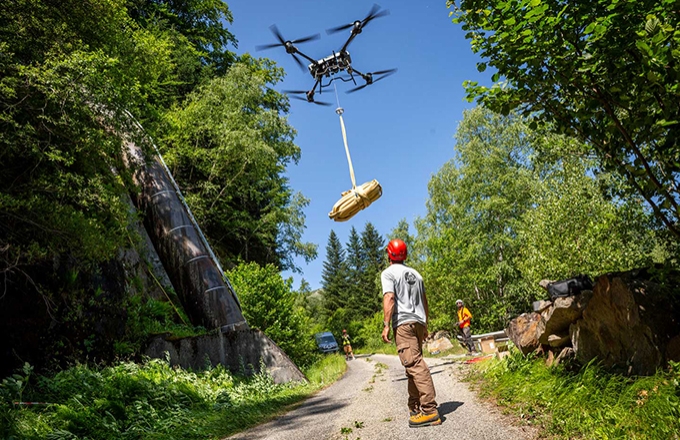 Le drone prend son envol