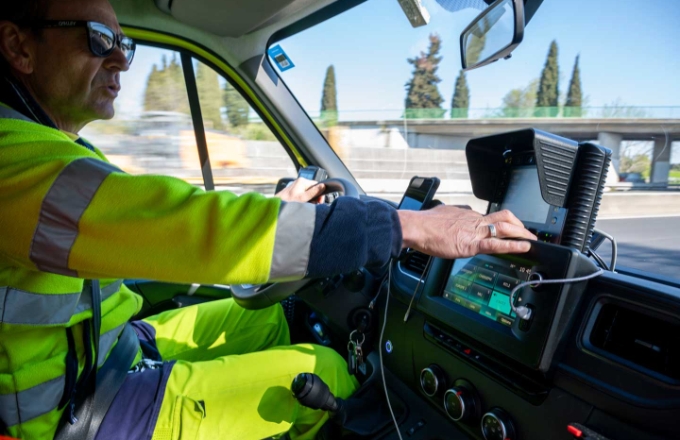 Un patrouilleur d’autoroute