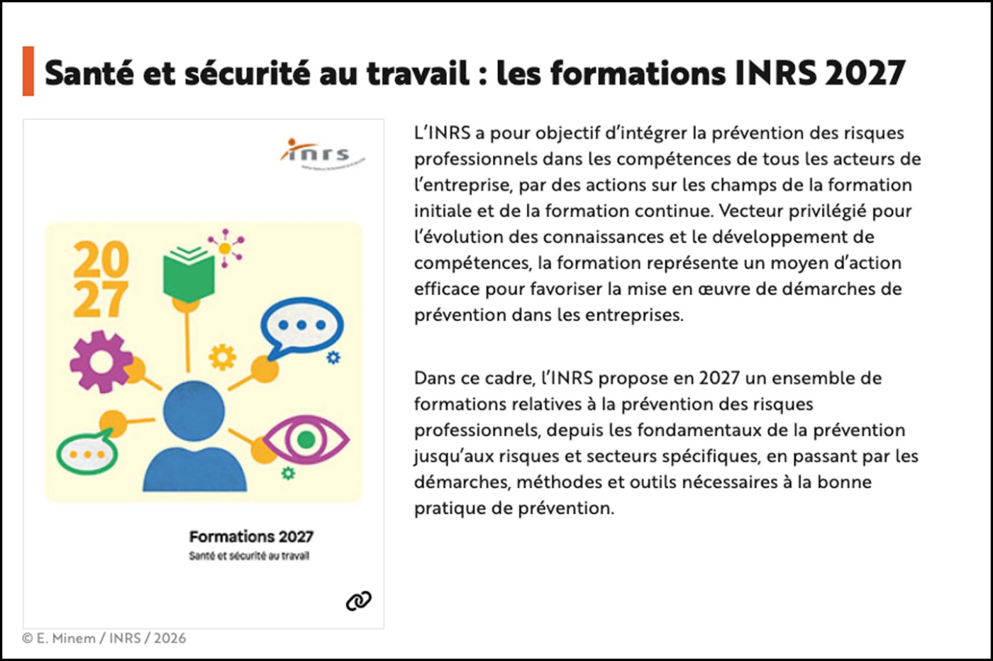 Illustration catalogue formation INRS 2027