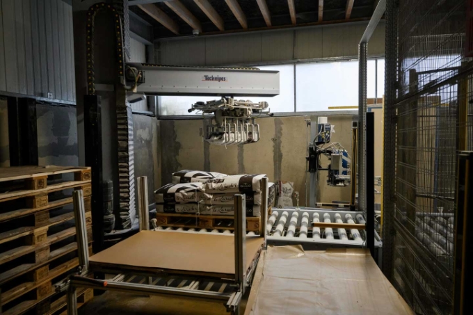 Vue du robot palettiseur. Vue du robot palettiseur.