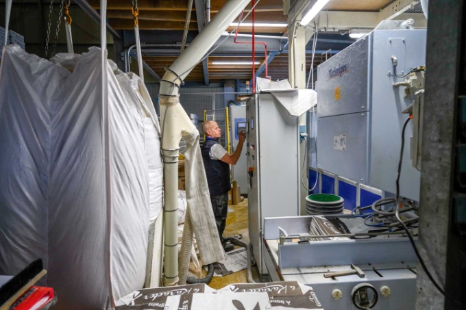 Vue d'un espace de travail de la meunerie Guénégo Vue d'un espace de travail de la meunerie Guénégo
