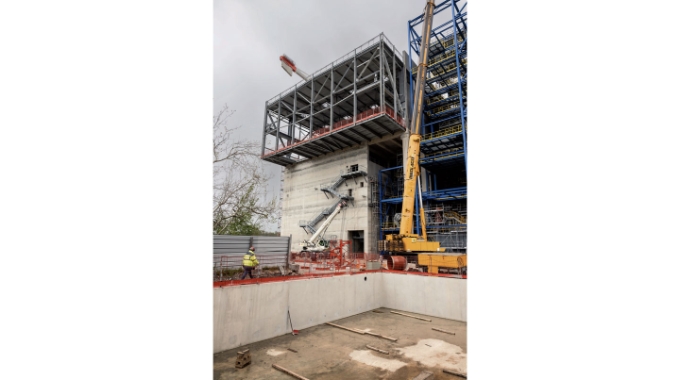 Vue d'un chantier en cours de construction. Vue d'un chantier en cours de construction.