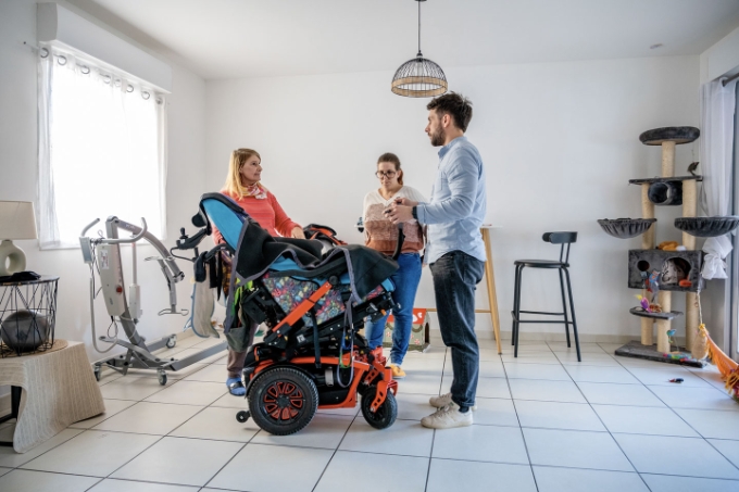 Vue d'une situation de travail au Pole autonomie santé Lattes.