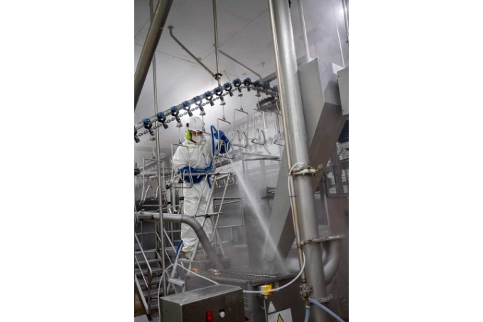 Vue d'une situation de travail dans le secteur de la propreté.