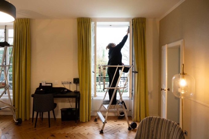 Vue d'une situation de travail à l'hôtel Château Saint-Gilles.