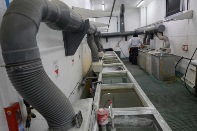 Vue d'une situation de travail dans l'entreprise Peinture Aéro.