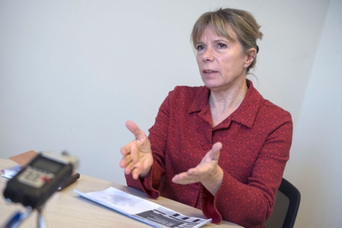 Sophie Thiéry en situation d'interview.