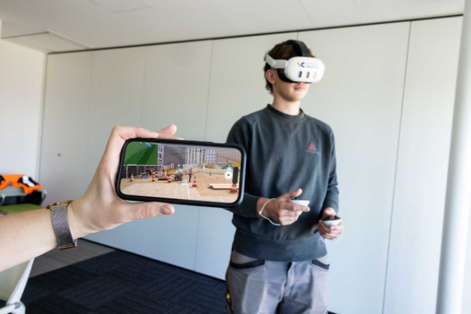 Vue d'une formation en réalité virtuelle.