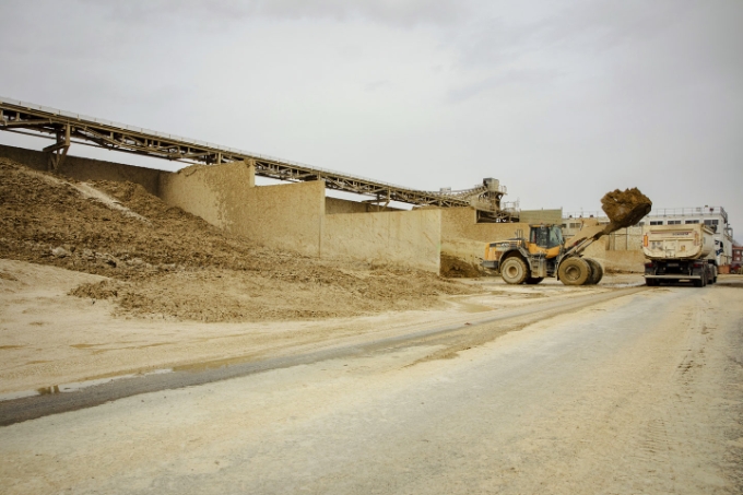 Vue d'une situation de travail en site pollué.